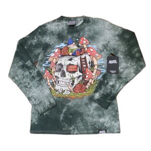 Broken Promises Gnome Grown Green Long Sleeve T-Shirt Men's Size Small NWT